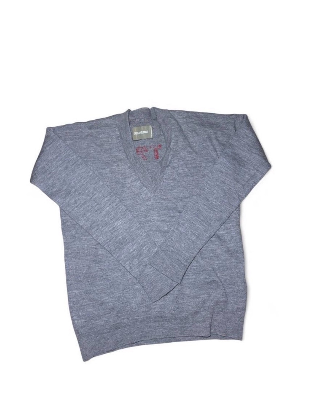 💫Authentic Zadig & Voltaire Grey “Je T’aime” Knit Sweater